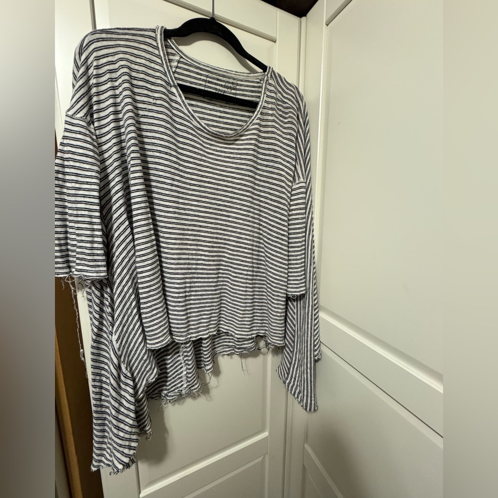 Striped Oversized Long Sleeve Top